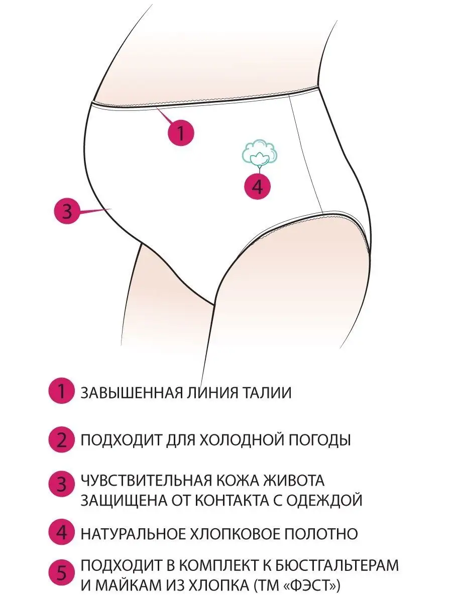 высокие трусы женские для беременных 1/бежевыймеланж/белый