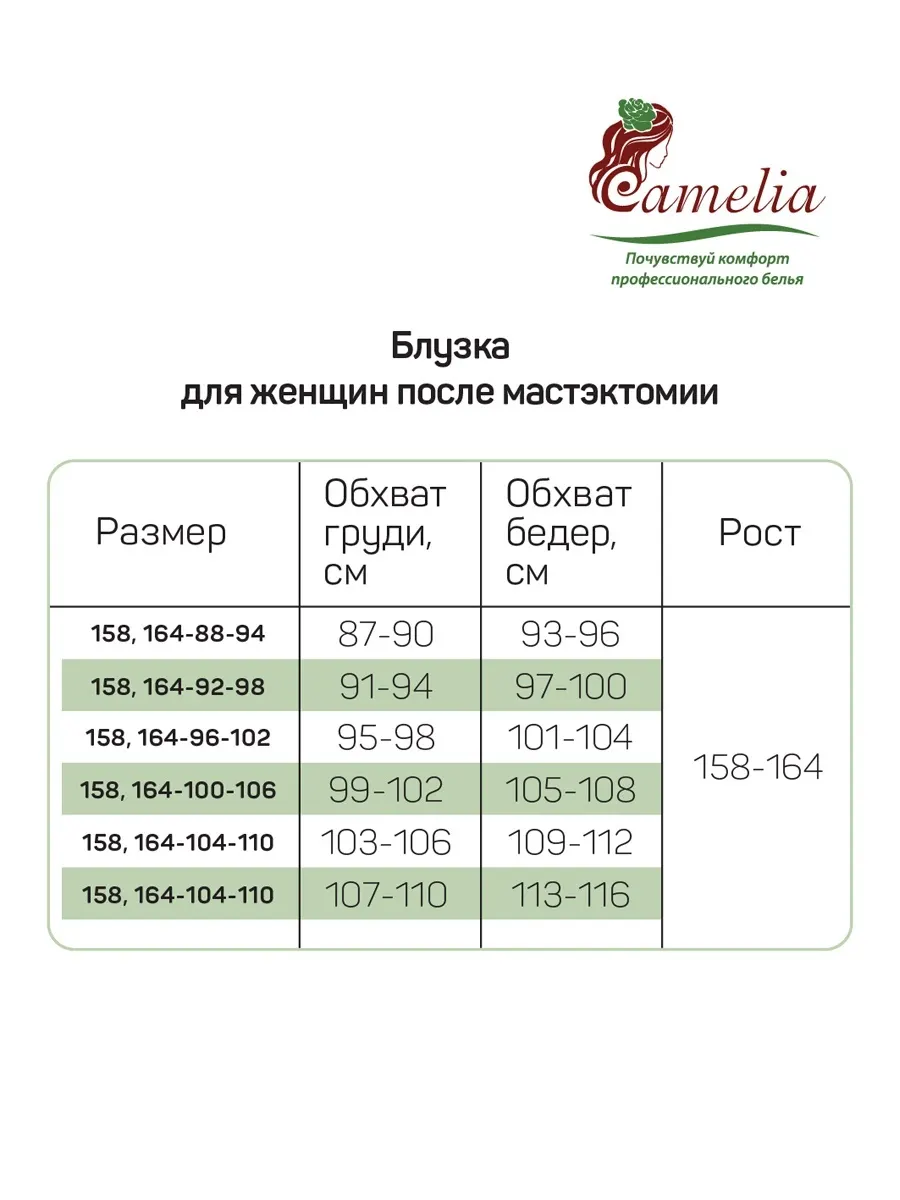  Блузка для женщин после мастэктомии 3186